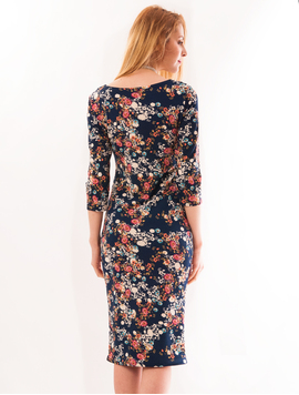 Rochie Mulata Cu Flori Mici Future Bleumarin