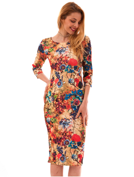 Rochie Mulata Cu Flori Future Galben