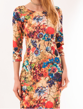Rochie Mulata Cu Flori Future Galben