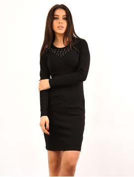 Rochie Mulata Cu Accesorii Metalice Feeling Neagra