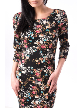 Rochie Mulata Cu Imprimeu Floral Without Neagra