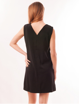 Rochie Scurta Cu Perle Si Aplicatii Tonight Neagra
