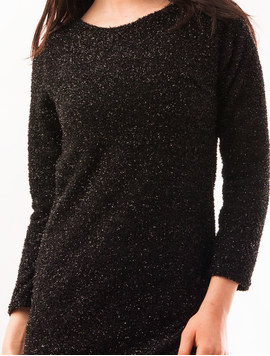 Rochie Cu Fir Stralucitor Afraid Negru