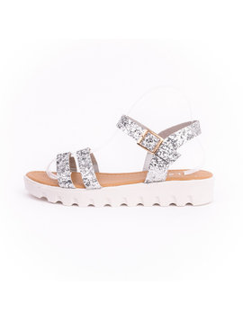 Sandale Dama Cu Sclipici Glamour Silver
