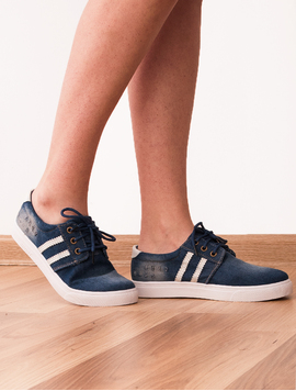 Tenisi Dama Denim Cu Dungi Laterale Connection Bleumarin
