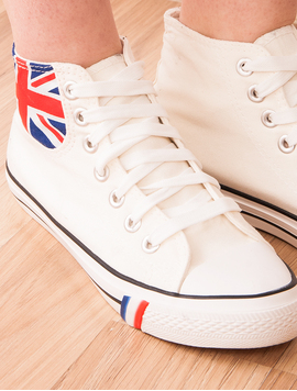 Tenisi Dama Steag Great Britain Crem