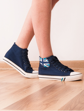 Tenisi Dama Steag Great Britain Bleumarin