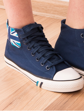 Tenisi Dama Steag Great Britain Bleumarin