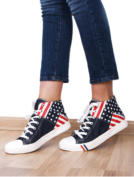 Tenisi Dama Cu Imprimeu Steag America Anywere Bleumarin