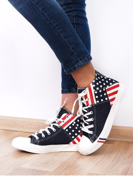Tenisi Dama Cu Imprimeu Steag America Anywere Bleumarin