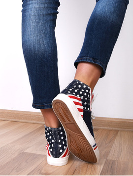 Tenisi Dama Cu Imprimeu Steag America Anywere Bleumarin