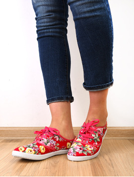 Tenisi Dama Cu Imprimeu Floral Power Fucsia