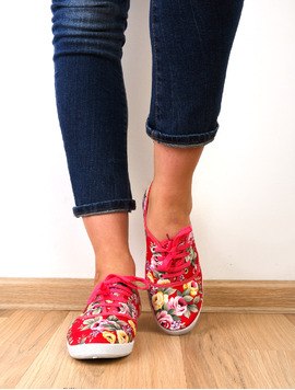 Tenisi Dama Cu Imprimeu Floral Power Fucsia
