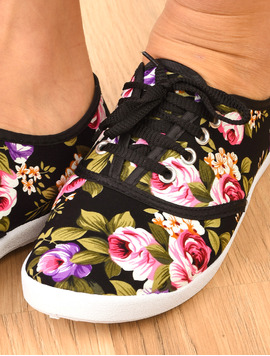 Tenisi Dama Cu Imprimeu Floral Power Negri