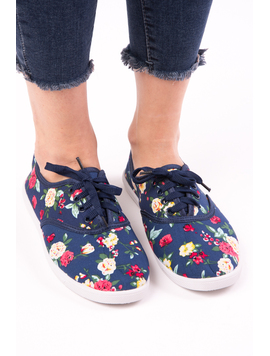 Tenisi Dama Imprimeu Floral Kindness Bleumarin