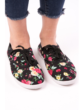 Tenisi Dama Imprimeu Floral Kindness Negri