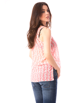 Top Dama Imprimeu Zig Zag Spring Roz