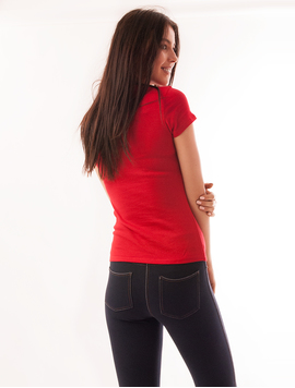 Tricou Dama Mulat Uni Misha Rosu