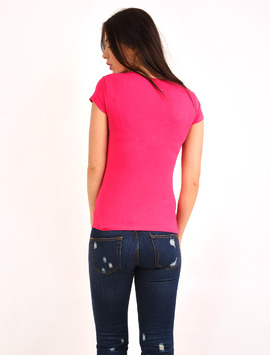 Tricou Dama Cu Fermoar Attract Fucsia