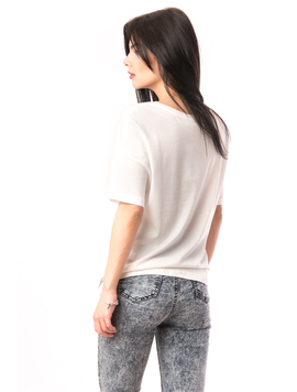 Tricou Dama Cu Imprimeu Wish You Alb