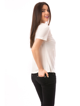Tricou Dama Cu Imprimeu Proud Member Alb