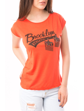 Tricou Dama Cu Strasuri Brooklyn Corai