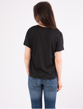 Tricou Dama Cu Broderie Planning Negru