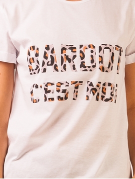 Tricou Dama Bardot C'est Moi Alb
