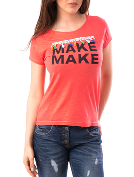 Tricou Dama Cu Ciucurei Make Corai