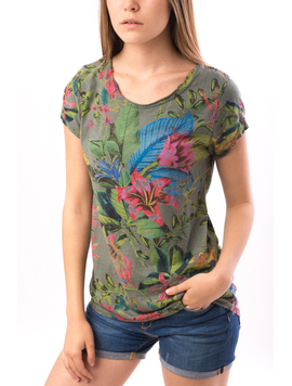 Tricou Dama JunglePrint Kaky