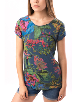Tricou Dama JunglePrint Albastru