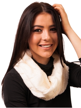Guler Dama Circular Blanita&Tricotat Alb