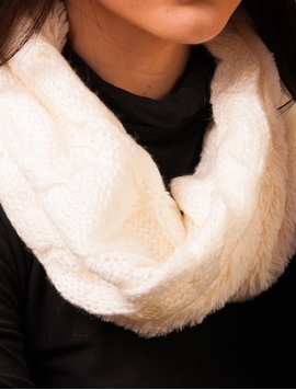 Guler Dama Circular Blanita&Tricotat Alb
