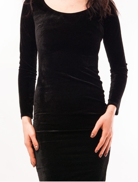 Rochie Mulata Din Catifea Neagra 
