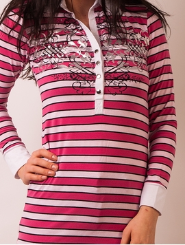 Bluza Dama Cu Imprimeu Metalic Fucsia Si Roz