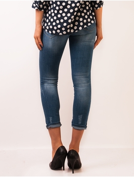 Jeans Dama Usor Prespalati Albastru 