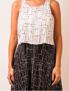 Rochie Dama Azucar Morena Alb Si Negru