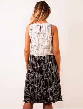 Rochie Dama Azucar Morena Alb Si Negru