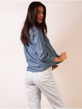 Camasa Dama Denim Albastra