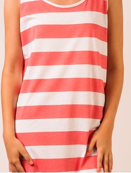 Rochie Dama It's My Life Alb Si Coral