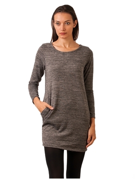 Rochie Cu Maneca Lunga Gri Inchis