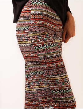 Pantaloni Dama Cu Imprimeu Colorat