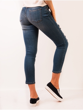 Jeans Dama Cu Rupturi Albastru