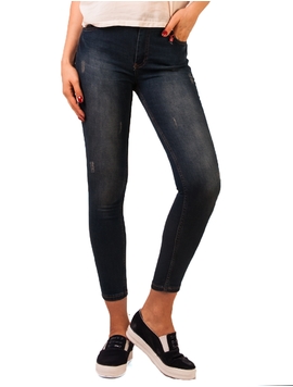 Jeans Dama Cu Model Prespalat Bleumarin