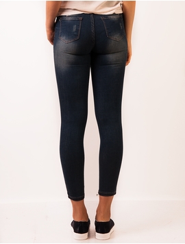 Jeans Dama Cu Model Prespalat Bleumarin