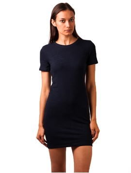 Rochie Jolie Simpla Cu Maneca Scurta Bleumarin