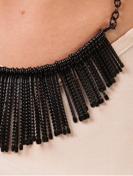 Colier Fasii Metalice Negru