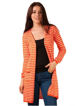 Cardigan Dama Lung In Dungi Corai Si Alb