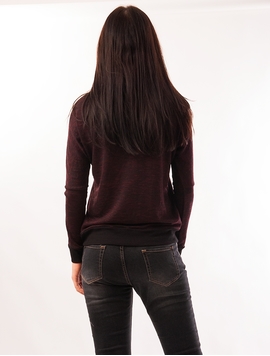 Bluza Dama Cu Buzunar Fals Grena