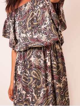 Rochie Dama Your Love Albastru Si Galben